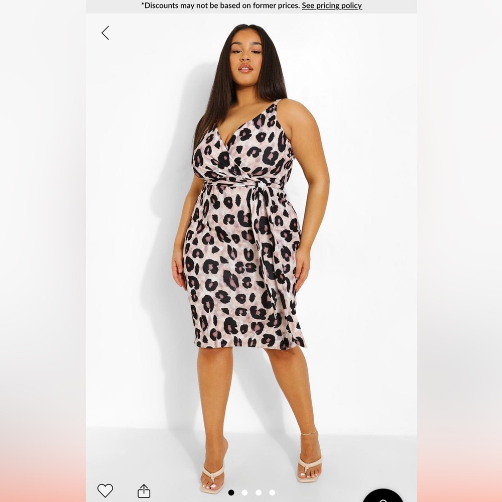 Occasion leopard wrap midi dress